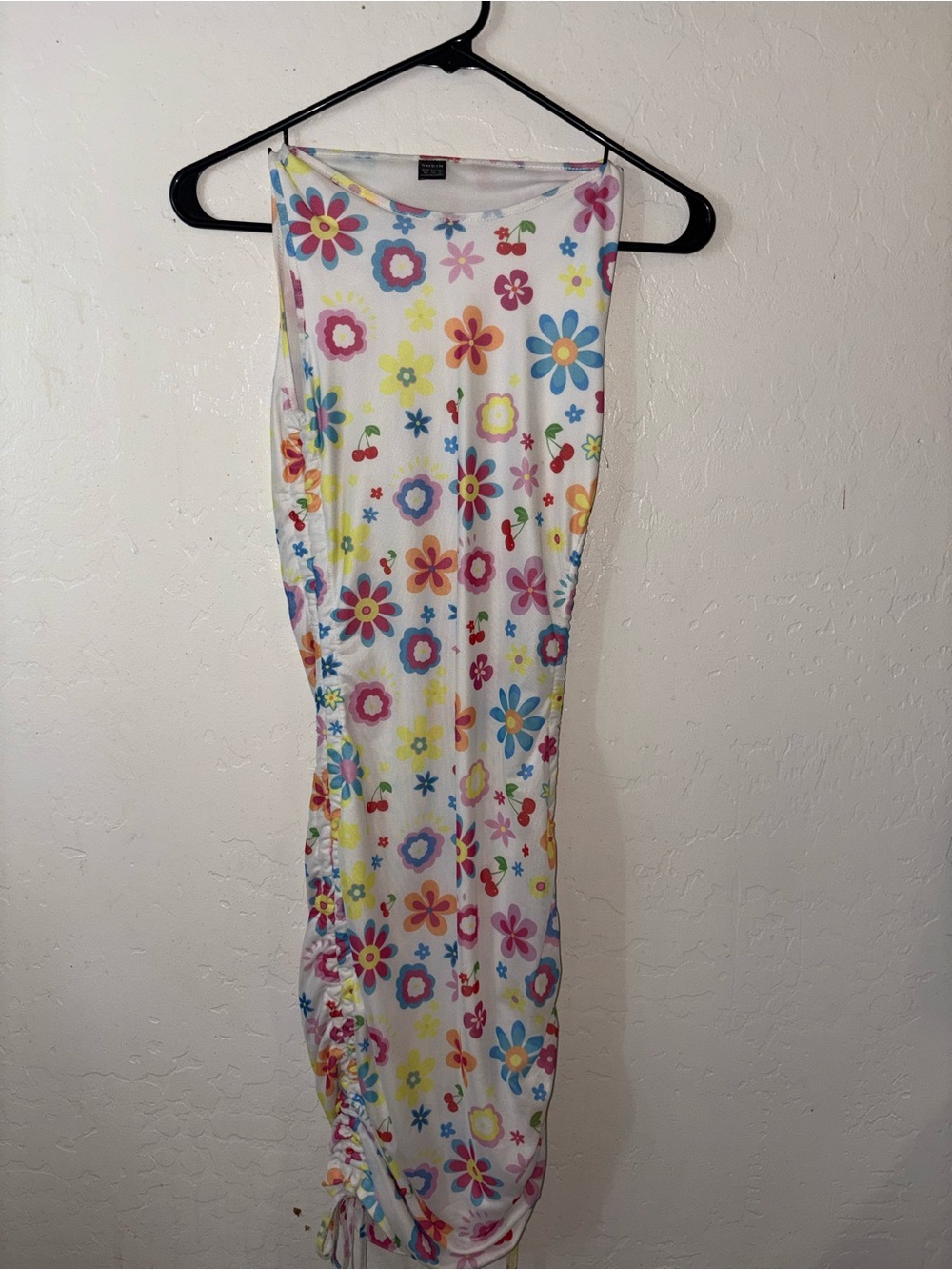 SHEIN White Floral Print Sleeveless Maxi Dress